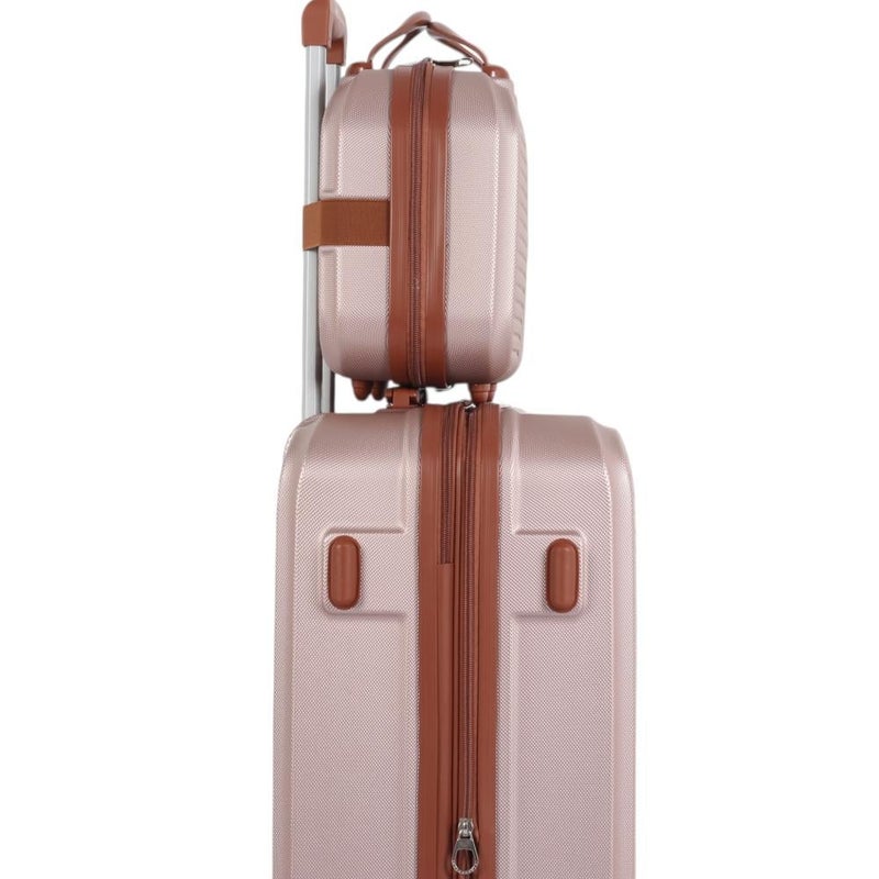 أفياتور طقم حقائب سفر دبش عروسة - مكون من 5قطع يشمل  -بكفرات دبل صامتة - ماركة AVIATOR - Image 4